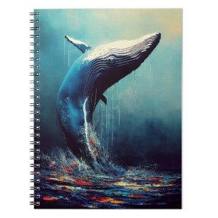 Caderno Espiral Baleia Azul, Baleia Animal Discovery Natureza Adve