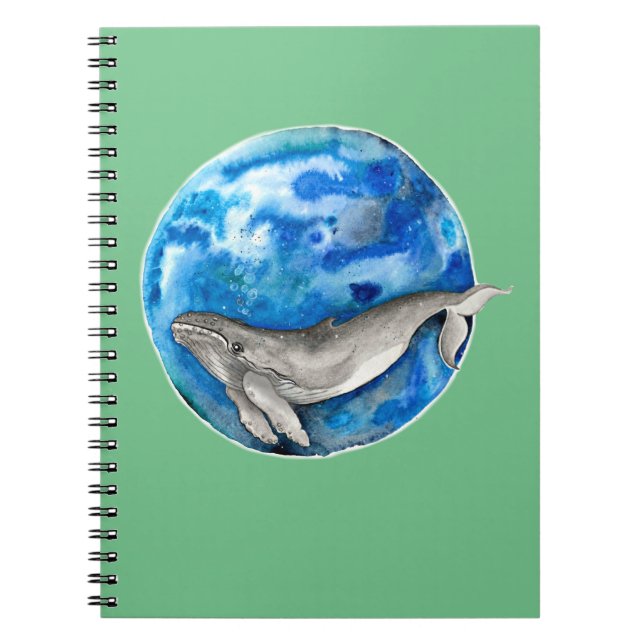 Caderno Espiral Baleia Azul Terra (Frente)