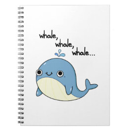 Caderno Espiral Baleia, baleia, baleia Pun com Animal Marinho Fofo