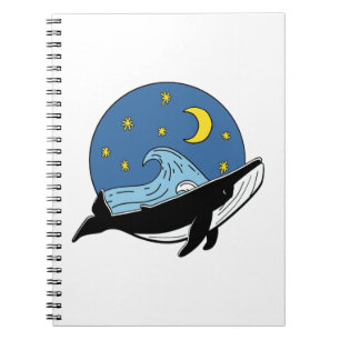 Caderno Espiral Baleia Celestial