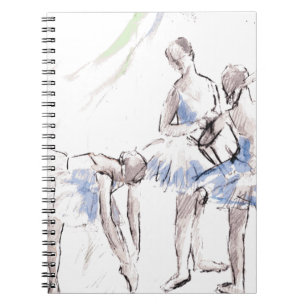 Caderno Espiral Ballerina Balé de Aquarela