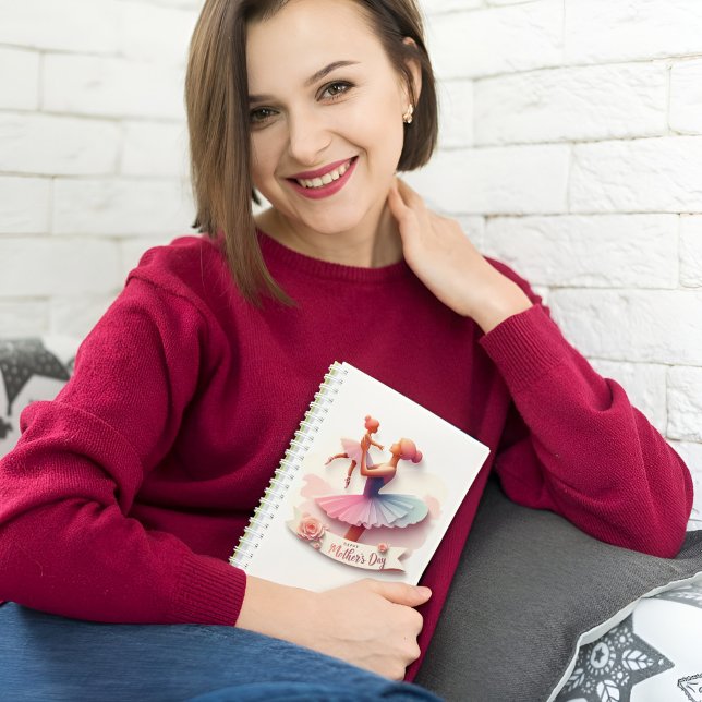 Caderno Espiral Ballerina, Cachorro-d-água, notebook da silhueta m (Criador carregado)