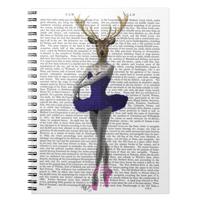 Caderno Espiral Ballerina Deer em Azul (Frente)