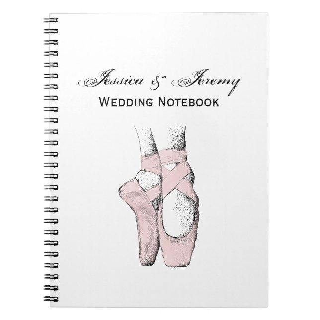 Caderno Espiral Ballerina Feet em Ponteiro #1 Lt Rosa (Frente)