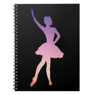 Caderno Espiral Ballerina na design geométrica moderna 