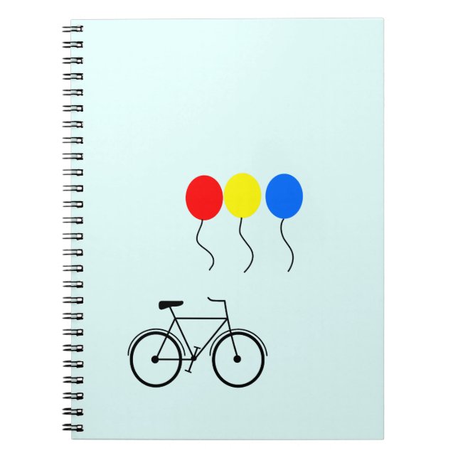 Caderno Espiral Balões e Bicicleta (Frente)