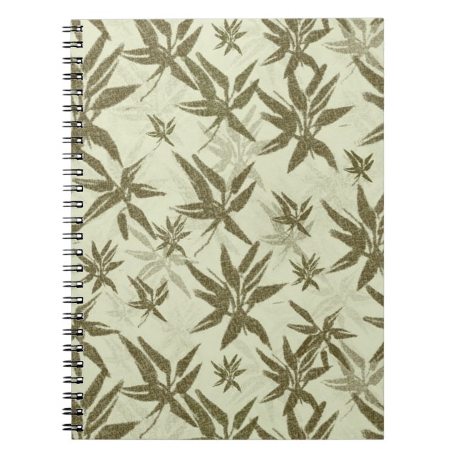 Caderno Espiral Bambu em Beige Sheers - padrão de superfície unifo (Frente)