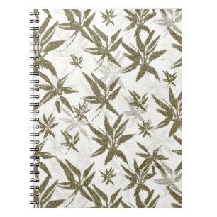 Caderno Espiral Bambu em White Sheers - padrão de superfície uni