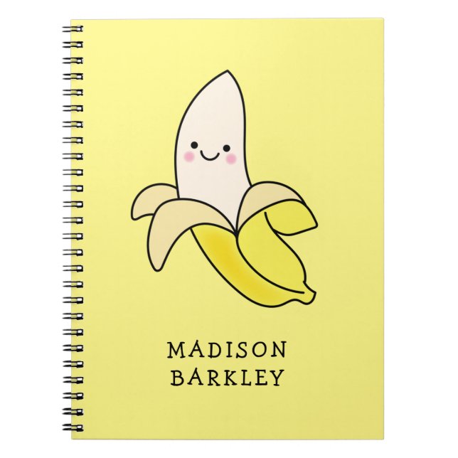 Caderno Espiral Banana Kid's Cute Kawaii (Frente)