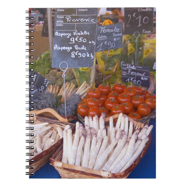Caderno Espiral Banca de comerciante de mercado de rua com branco (Frente)