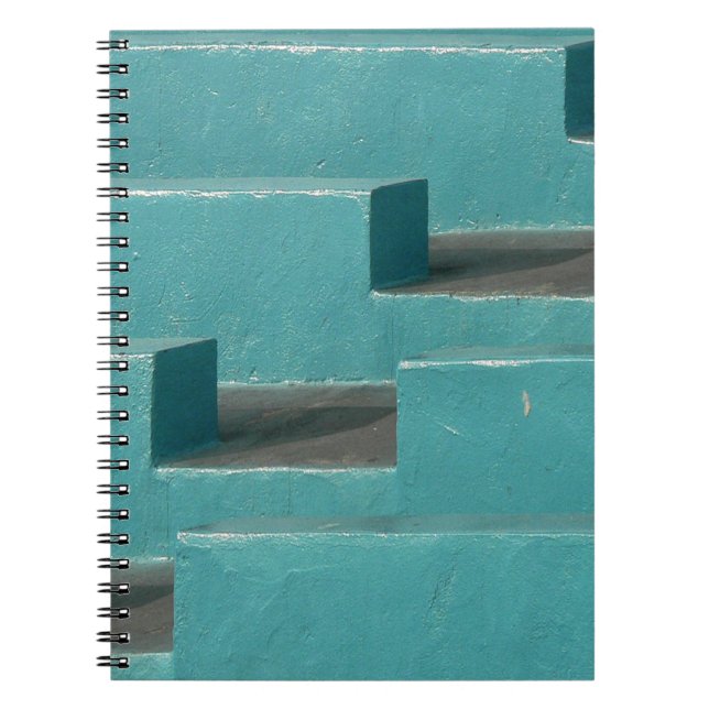 CADERNO ESPIRAL BANCO CONCRETO TEAL (Frente)