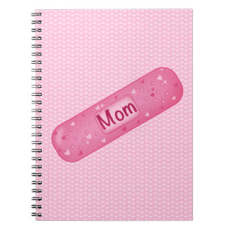Caderno Espiral Band-aid mom soft pink