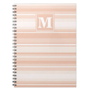 Caderno Espiral Banda de pêssego monograma