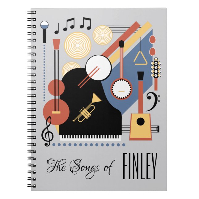 Caderno Espiral Banda Personalizada do Livro Bauhaus (Frente)