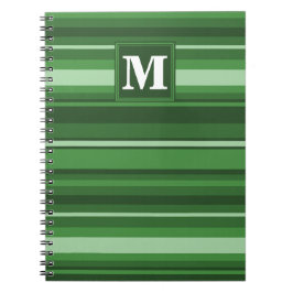 Caderno Espiral Banda verde monograma
