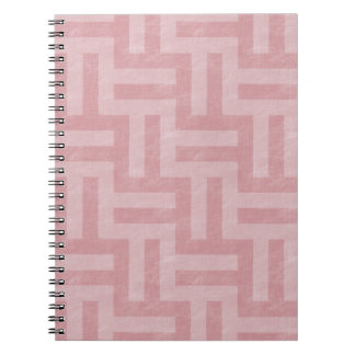 Caderno Espiral Bandas Abstrato cor-de-rosa