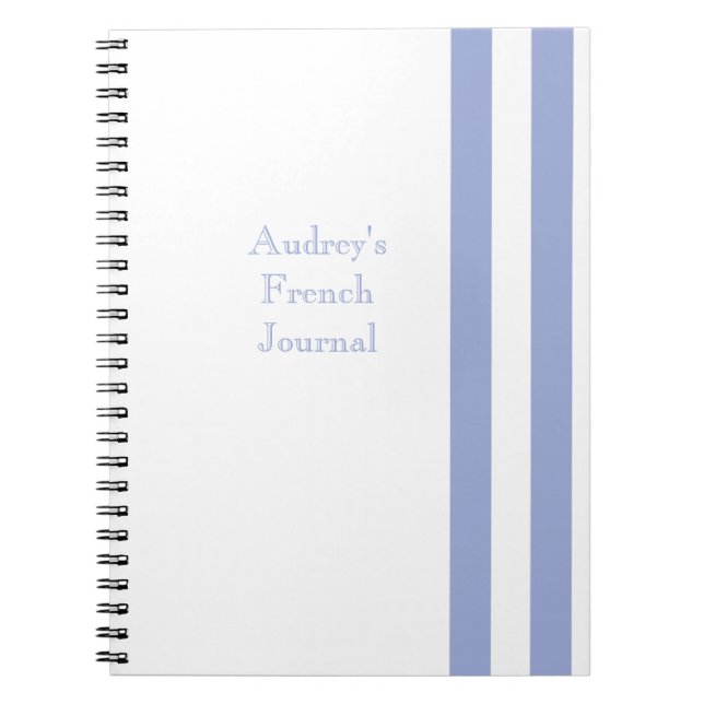 Caderno Espiral Bandas Azuis Francesas (Frente)