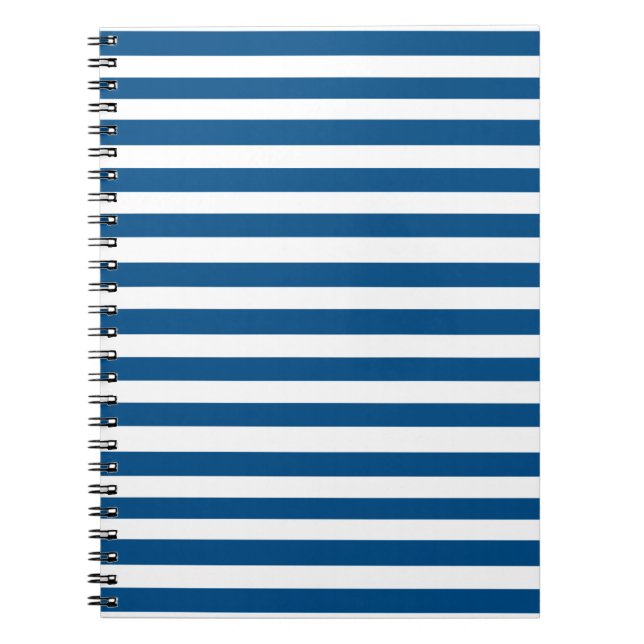 Caderno Espiral Bandas brancas e azuis (Frente)