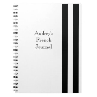Caderno Espiral Bandas brancas e pretas