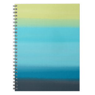 Caderno Espiral Bandas de Aquarela Azul