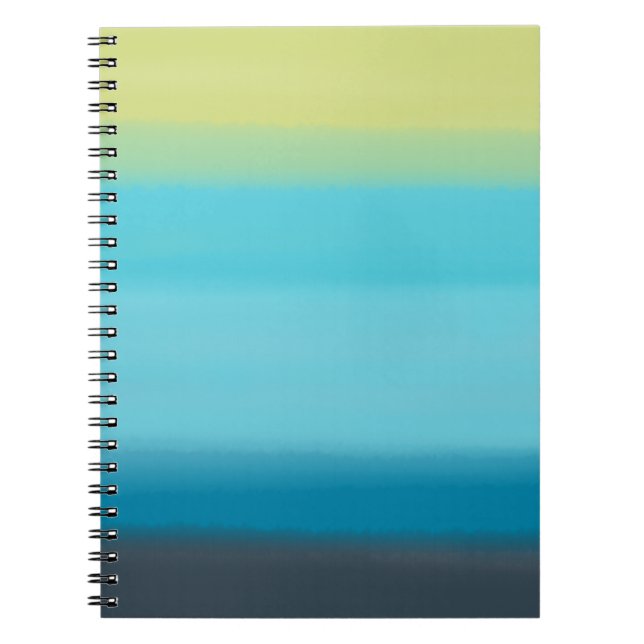 Caderno Espiral Bandas de Aquarela Azul (Frente)