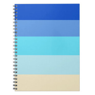 Caderno Espiral Bandas de Cores Oceânicas