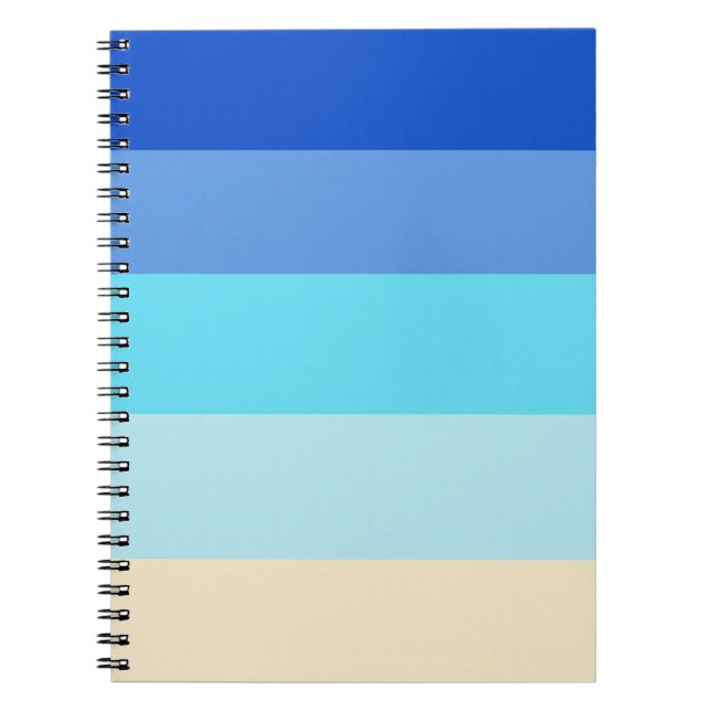Caderno Espiral Bandas de Cores Oceânicas (Frente)