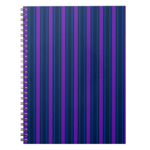 Caderno Espiral Bandas de doces azuis e roxas