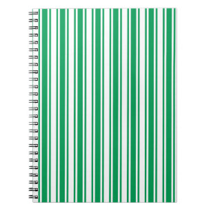 Caderno Espiral Bandas de doces brancas e verdes