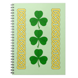 Caderno Espiral Bandas Shamrock Trio e Knotwork