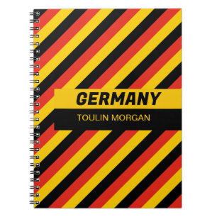 Caderno Espiral Bandeira Alemã Personalizada