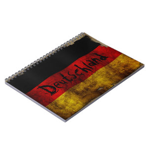 Caderno Espiral Bandeira alemã - Vintage...