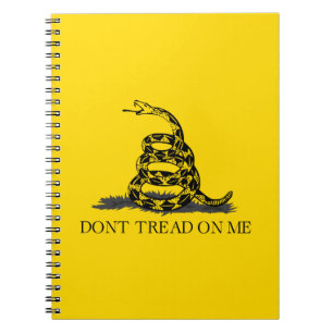 Caderno Espiral Bandeira Amarela Clássica de Gadsden Não Pise em M