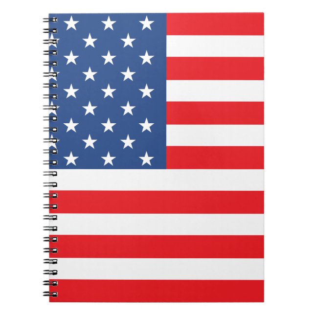 Caderno Espiral Bandeira Americana (Frente)