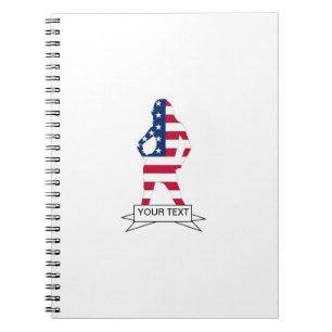 Caderno Espiral bandeira americana