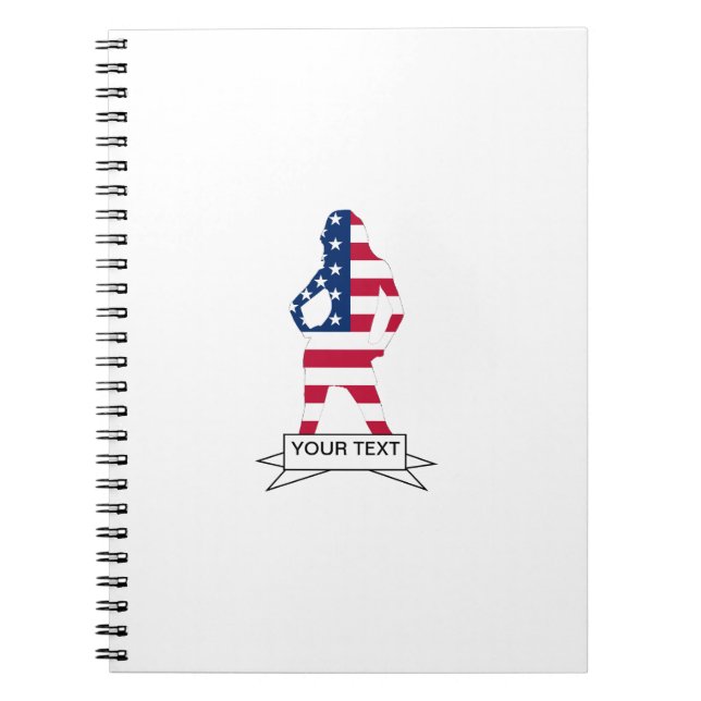 Caderno Espiral bandeira americana (Frente)