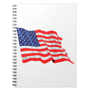 Caderno Espiral bandeira americana