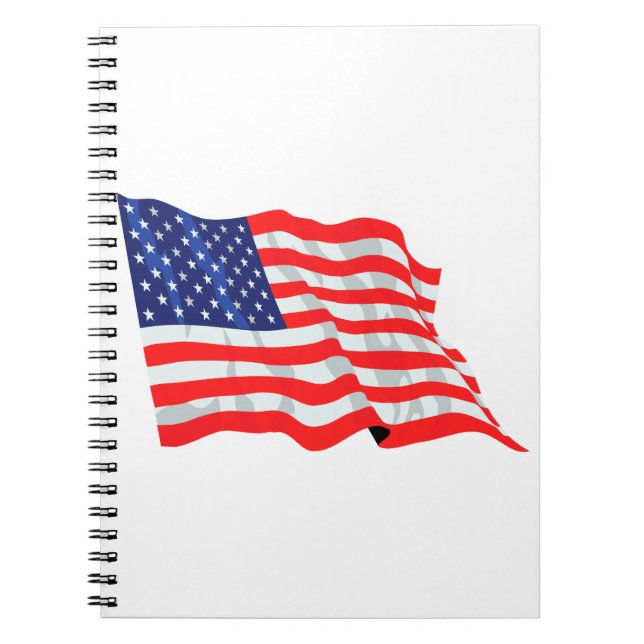 Caderno Espiral bandeira americana (Frente)