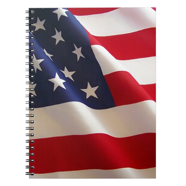 Caderno Espiral Bandeira Americana (Frente)