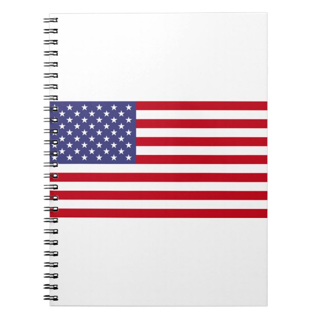 Caderno Espiral Bandeira Americana (Frente)