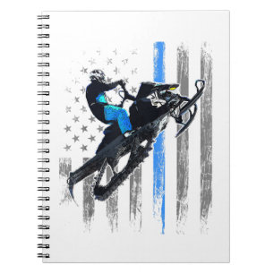 Caderno Espiral Bandeira Americana Snowmobile Shirt Men Snowmobile