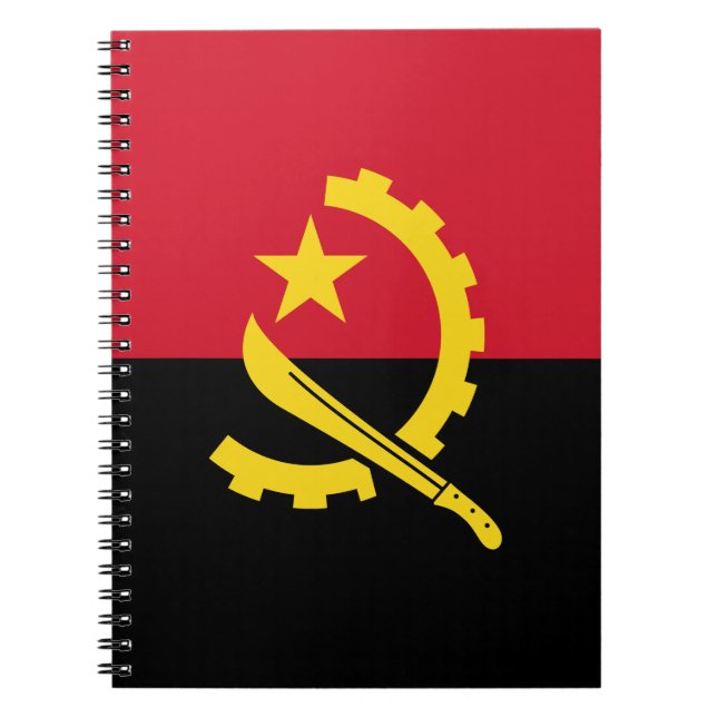 Caderno Espiral Bandeira Angolana Patriótica (Frente)