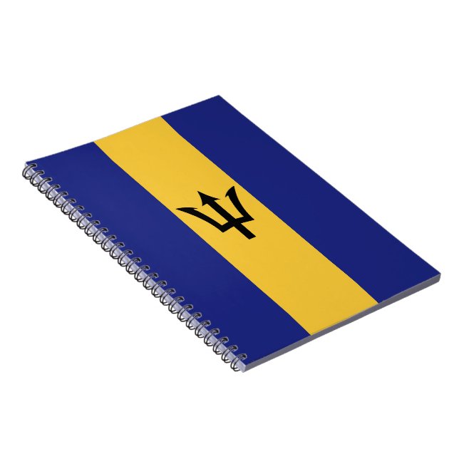 Caderno Espiral bandeira Barbados (Lado Direito)