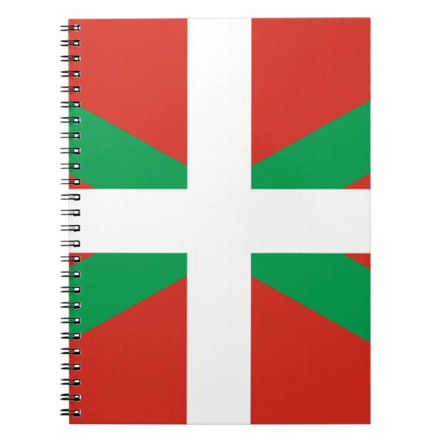 CADERNO ESPIRAL BANDEIRA BASQUE VASCA DE IKURRIÑA DRAPEAU EUSKADI (Frente)