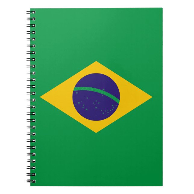 Caderno Espiral bandeira brasileira (Frente)