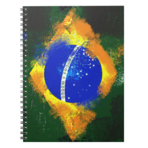 Caderno Espiral Bandeira brasileira BR Brasil