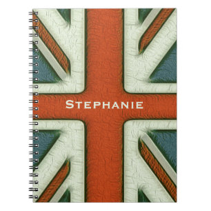 Caderno Espiral Bandeira britânica personalizada