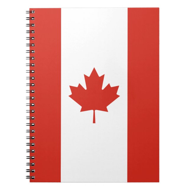 Caderno Espiral Bandeira Canadense Patriótica (Frente)