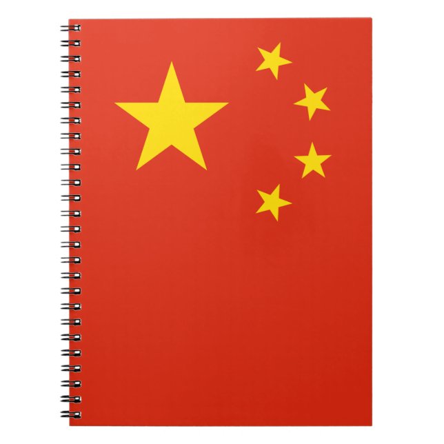Caderno Espiral Bandeira Chinesa (China) (Frente)