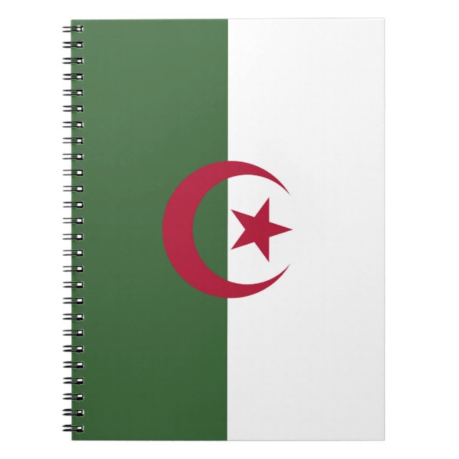 Caderno Espiral Bandeira da Argélia (Frente)